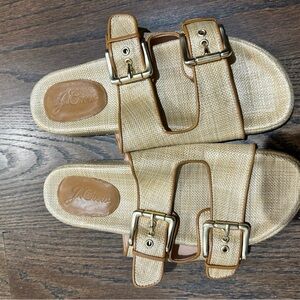 J.Crew Beige and Brown Textured Sandals